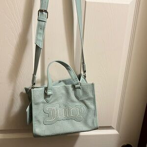 Juicy Couture Mint Pearl-Trim Crossbody Tote